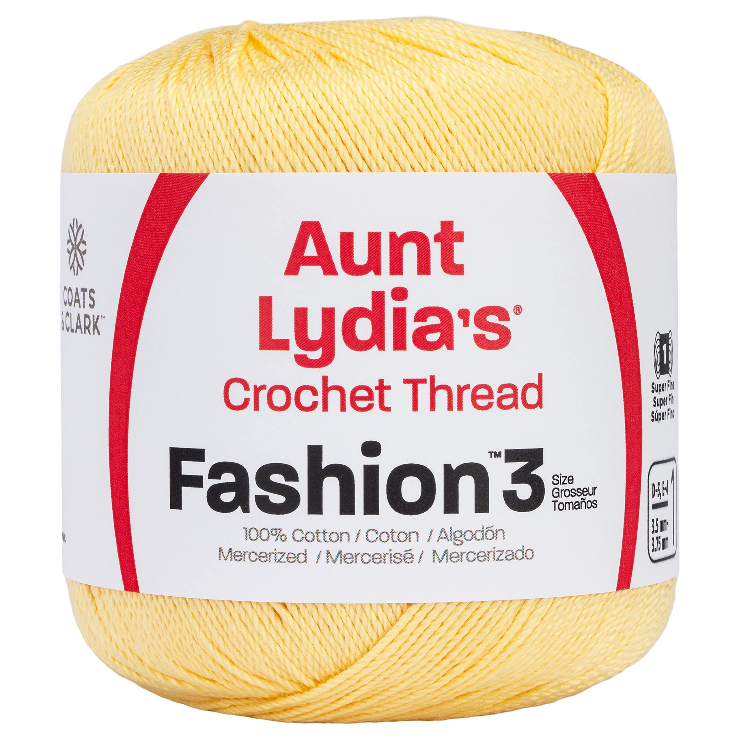 Red Heart Fashion Crochet Thread, Maize