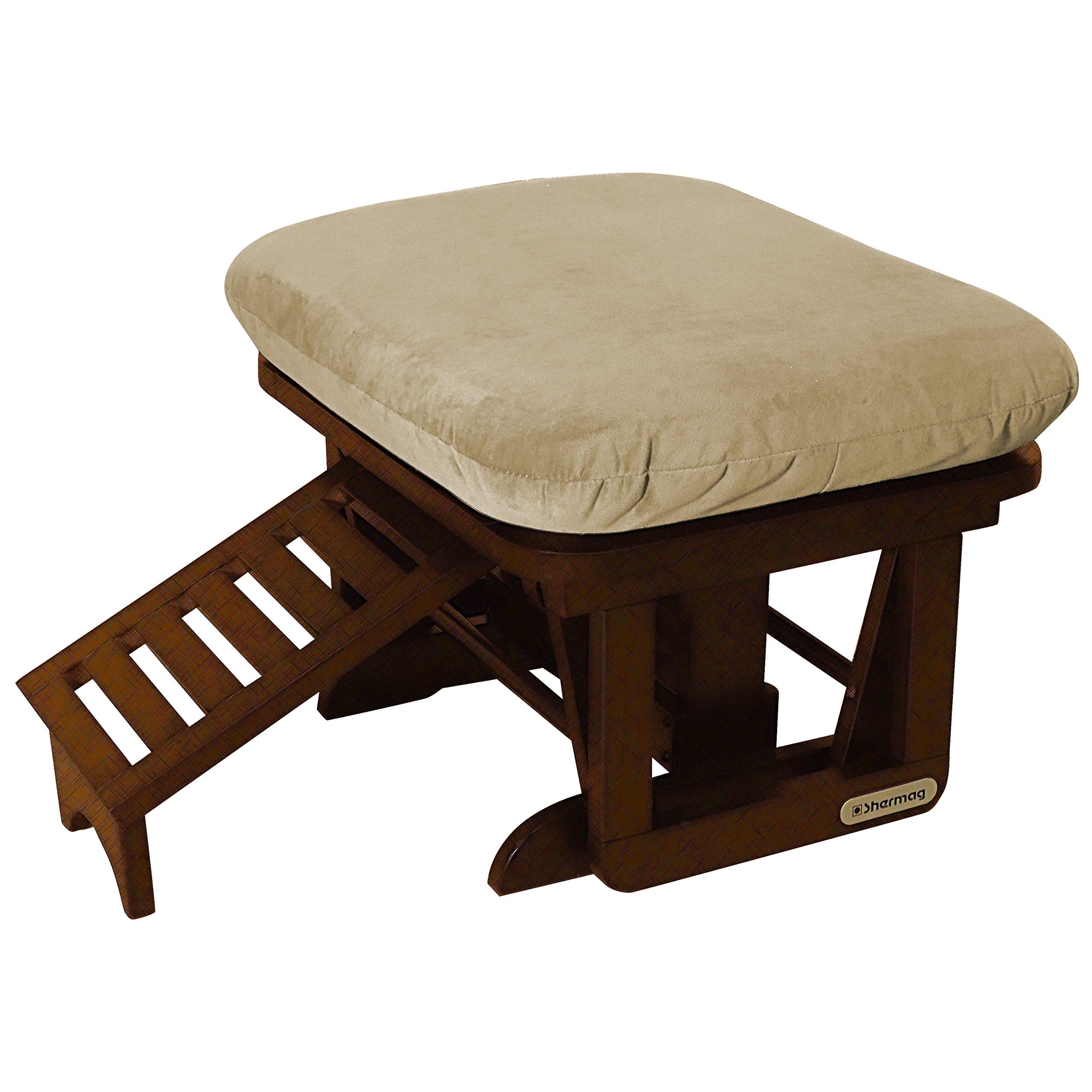 Shermag Glider Ottoman with Footrest, Chablis Sarrasin