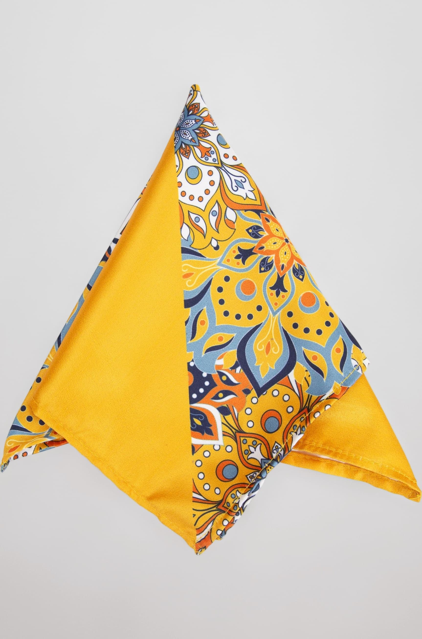 Men's Yellow Floral Pocket Square