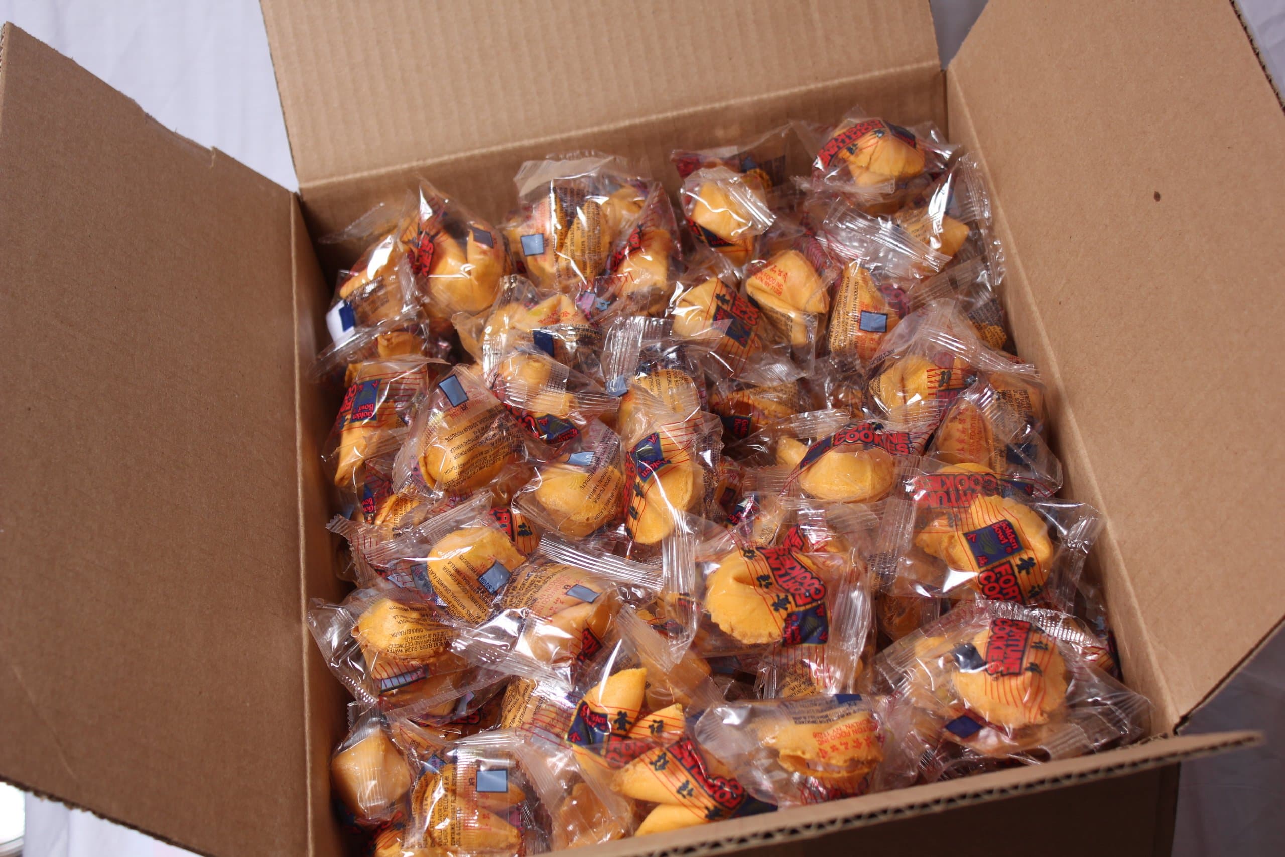 Fortune Cookies Fresh Single Wrap 400 Pcs (1 Box)At D&J Asian Market