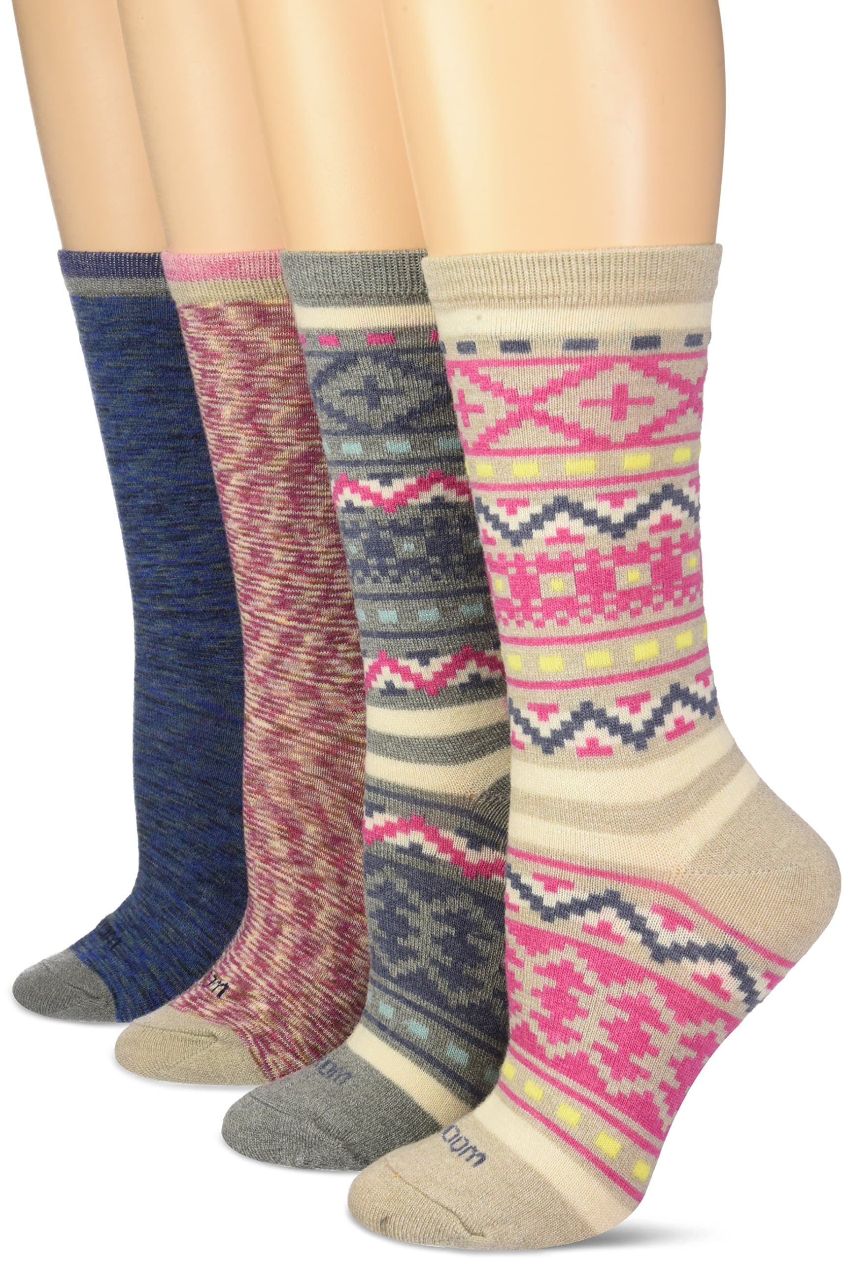 Women's Warm Fair Isle Crew Boot Sock 4-Pack