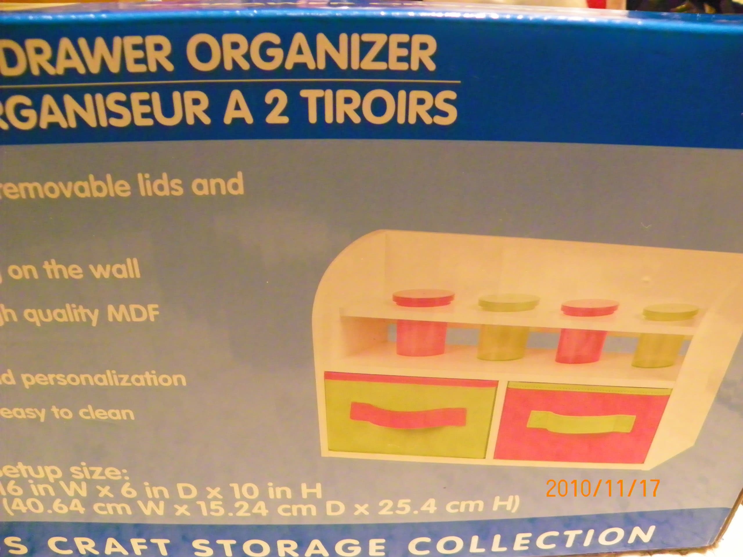 Girls room 2-Drawer organizer.
