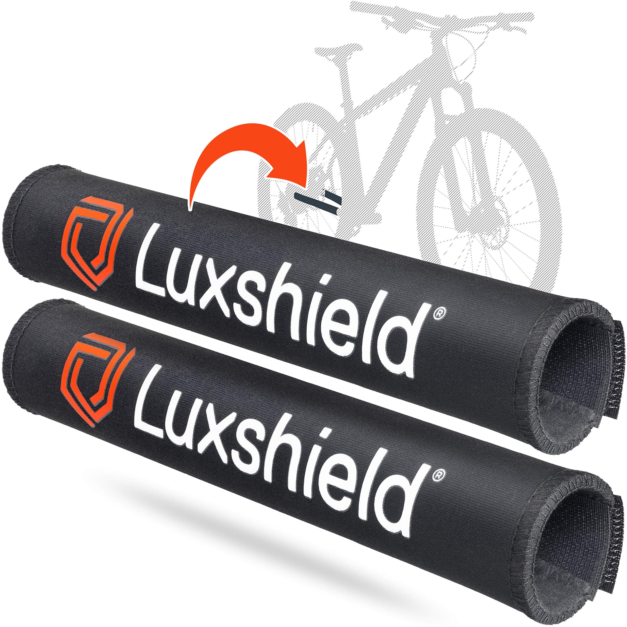 Luxshield Chainstay Protector 2 pack Neoprene, Chain Guard, Bike Frame Protec...