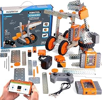 Avishkaar Robotics Advanced Kit|150-In-1 DIY Stem Metal Kit|Multicolor|150+ Parts|Learn Robotics|Coding & Mechanical Design|for Kids Aged 10-14|Made in India|Educational DIY Stem |Made in India