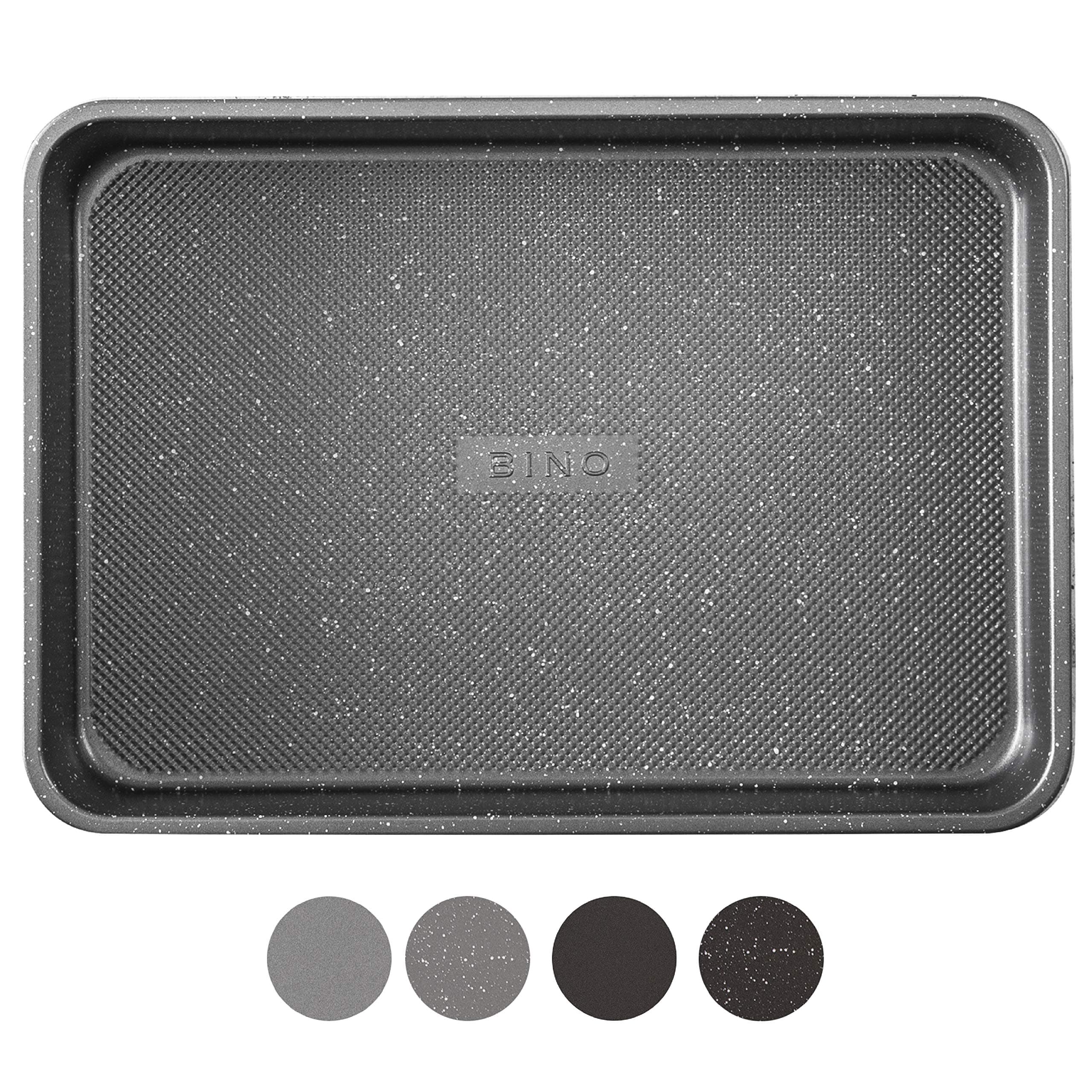 BINO Bakeware Nonstick Baking Pan, 9 x 13 Inch - Speckled Gunmetal | Premium Quality Textured Cake Pan with Even-Flow Technology | Dishwasher Safe | Non-Toxic