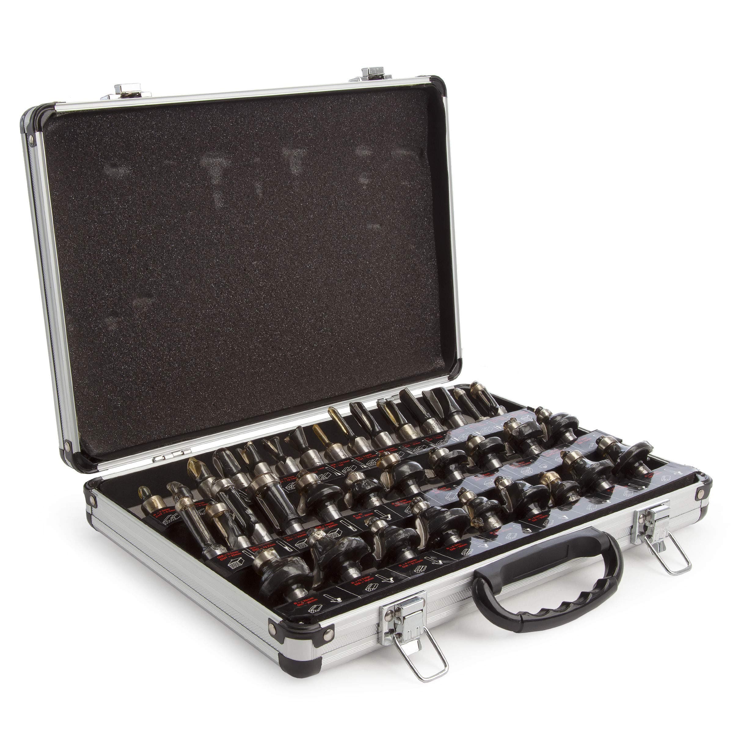 Trend 35 Piece Router Bit Starter Set, 1/2 Inch Shank, Tungsten Carbide Tipped, Aluminum Case Included, SET/SS35X1/2TC