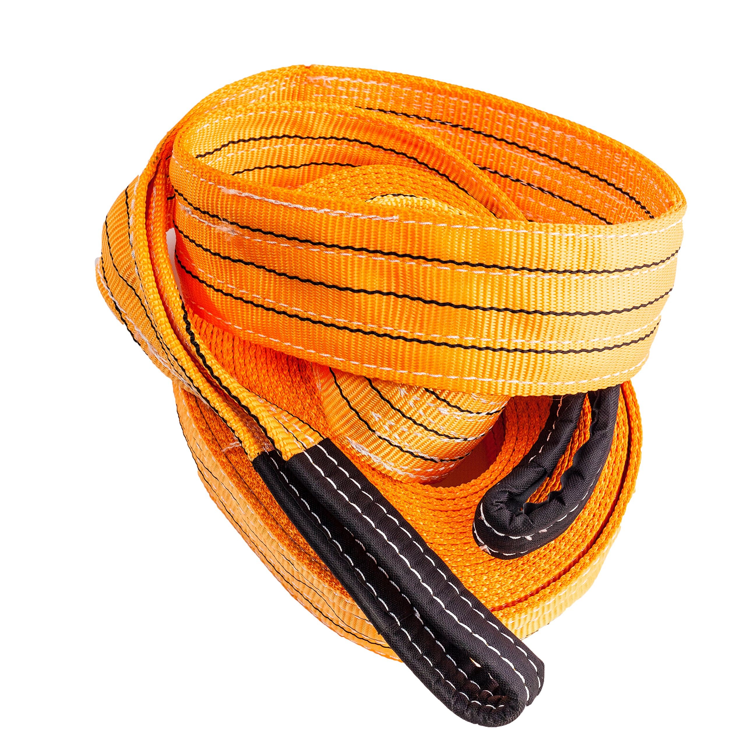 Extra Heavy Duty Tow Strap 35,000lbs (17.5 US TONS) 30' x 3.5", Highest Break Strength and Reinforced Connection Loops. Premium Tow Rope Alternative for Tough, Mud, Snow and Sand, Vehicle Recovery