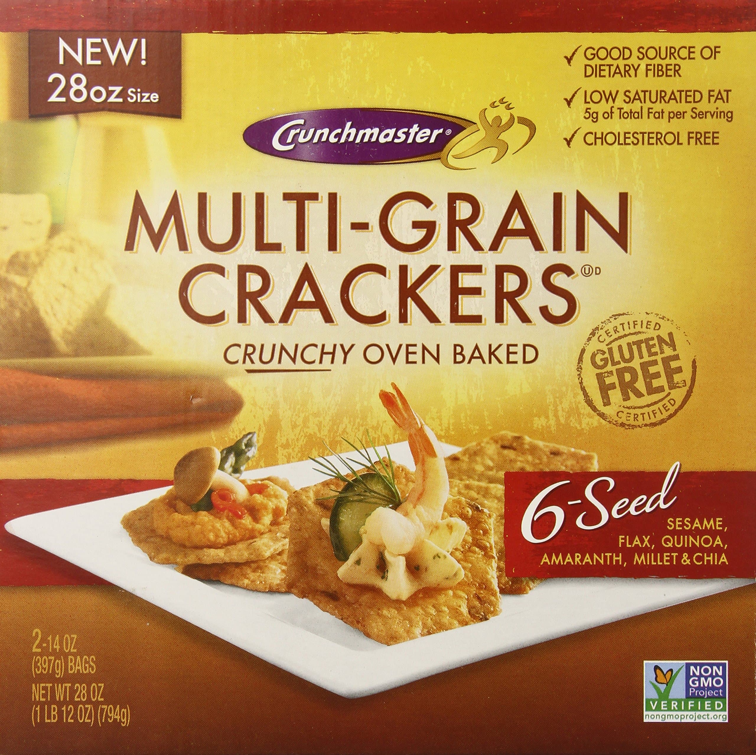 Multi Grain 6 Seed Cracker, Sesame, 14 Oz, Pack of 2