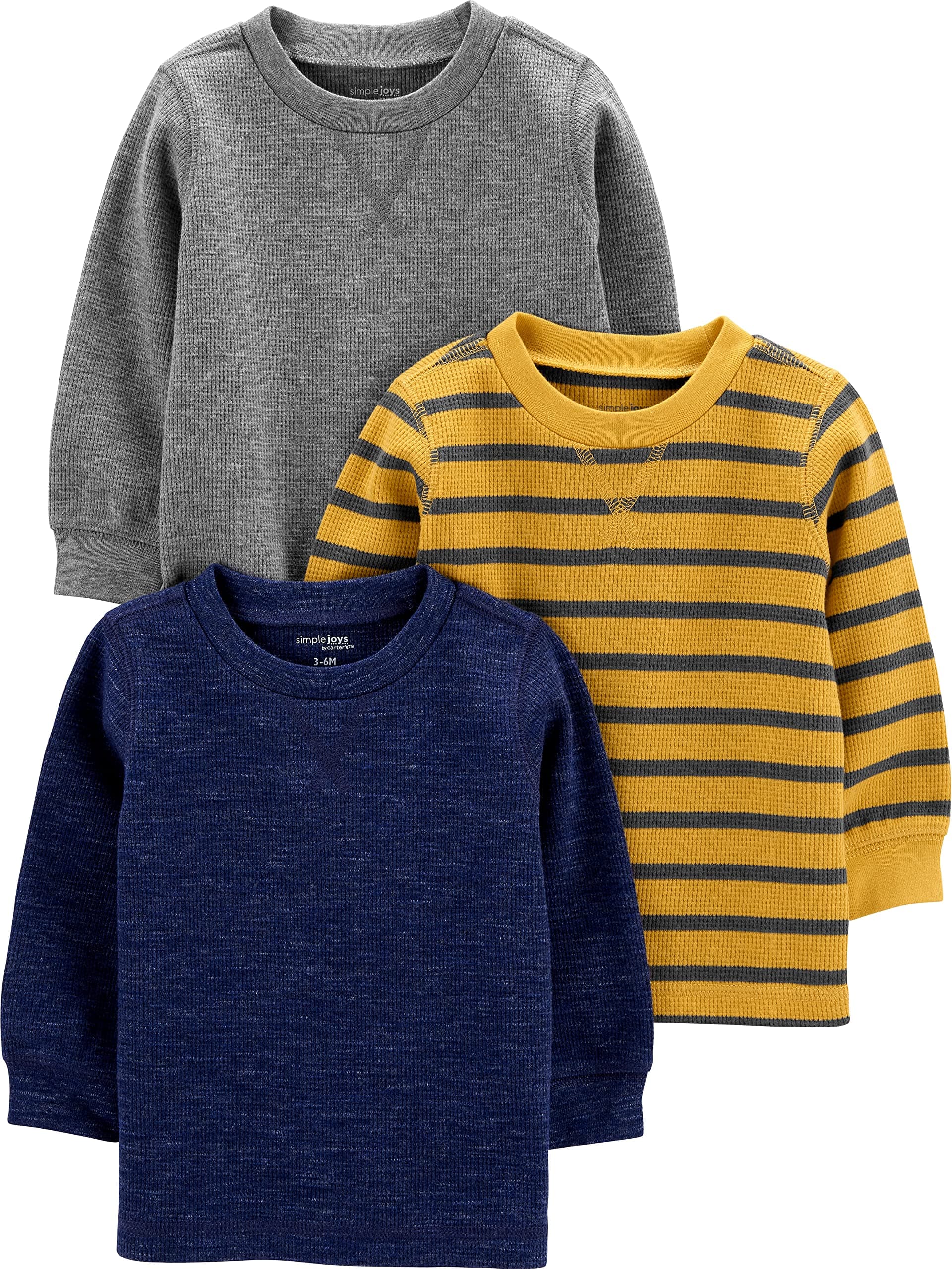 Boys 3-Pack Thermal Long Sleeve Shirts