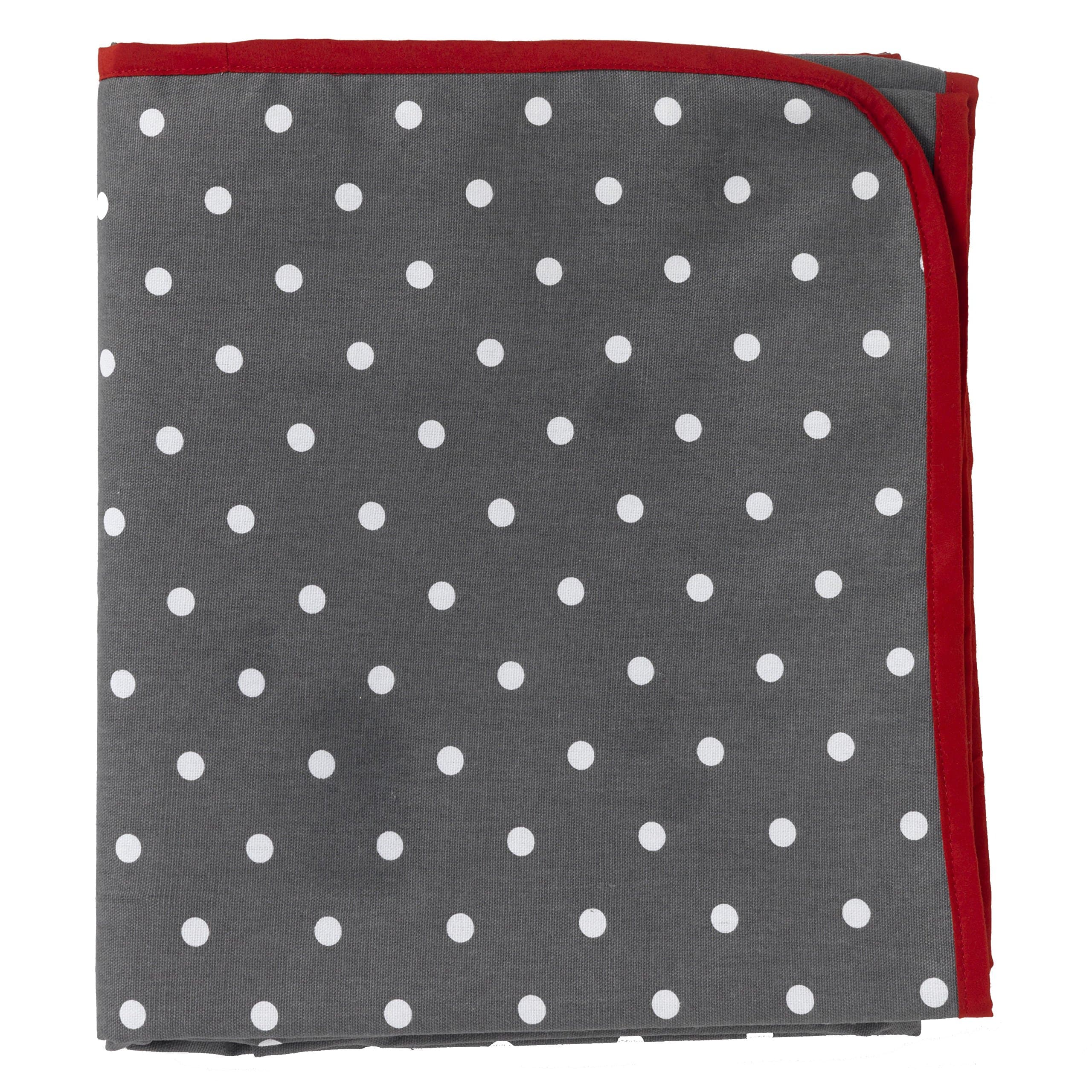 Just a Joy Picnic Blanket - Extra Large - Waterproof - Grey/White Polka Dot