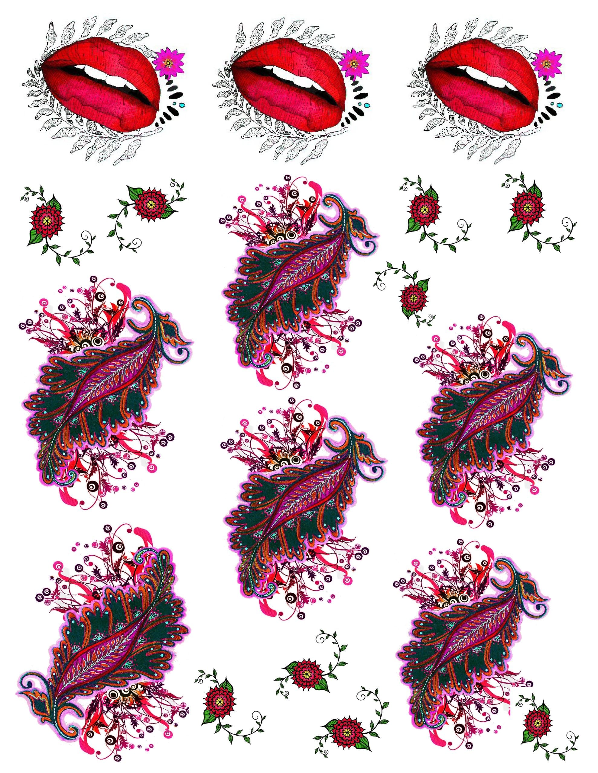 Bajidoo Red Rush Decal Full Sheet