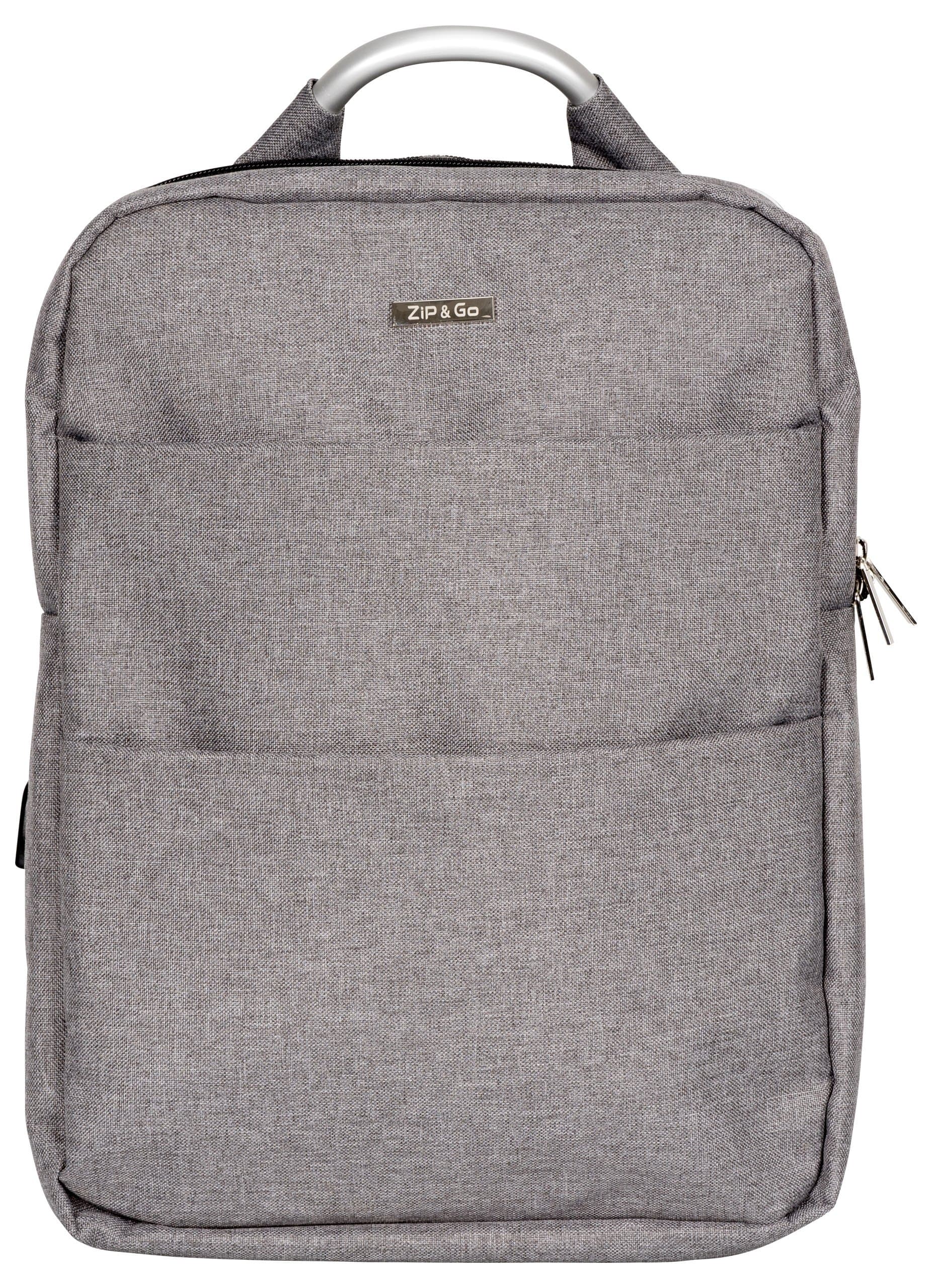 Innomark Zip and Go Laptop Bag/Notebook Backpack | Bag with Two Compartments for Laptops/Tablets | for Notebooks with 15” (15 Inch) | College Backpack for Women/Men | Grey