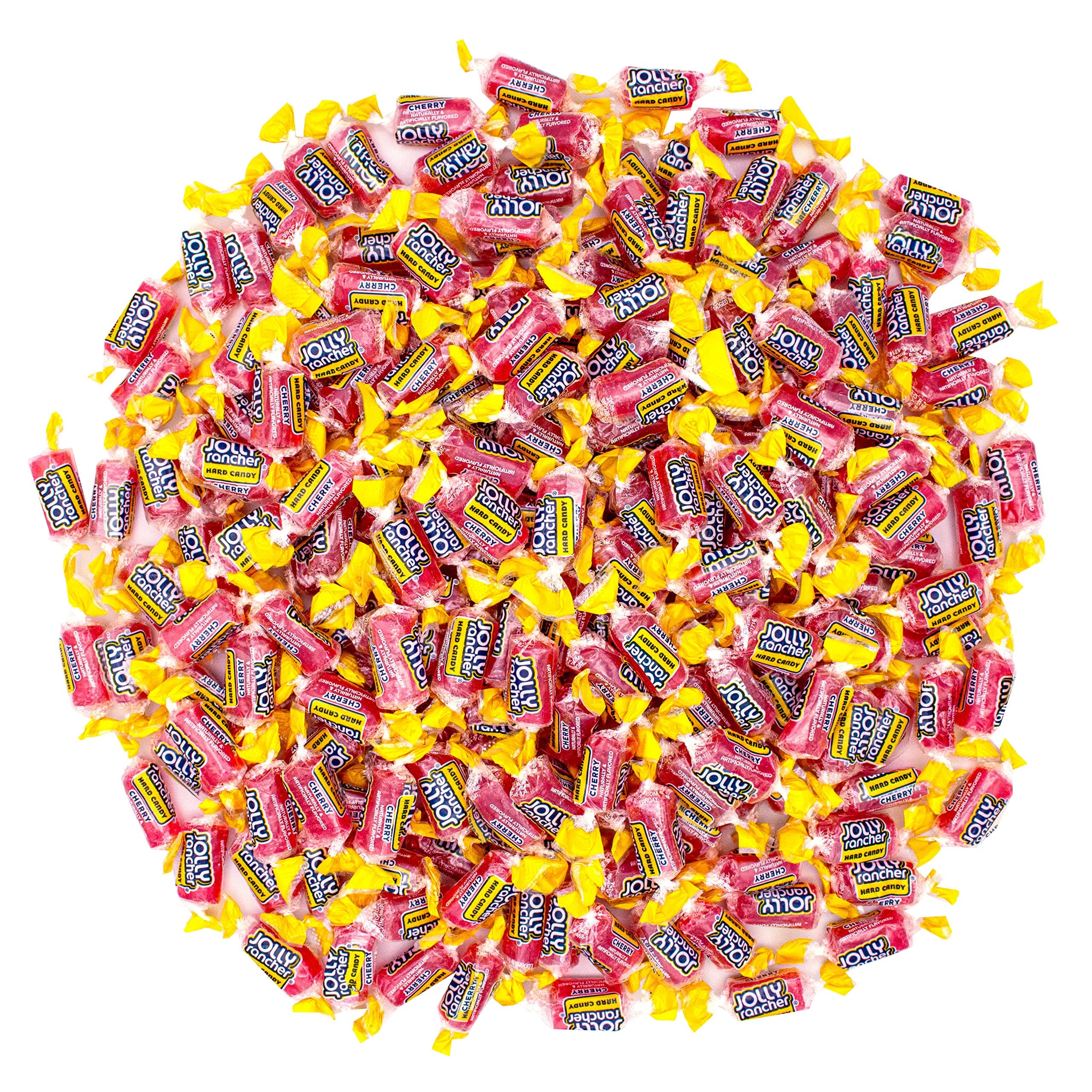 Jolly Rancher Cherry Hard Candy, Individually Wrapped, Bulk Candy Bag - 1 Pound (16 oz)