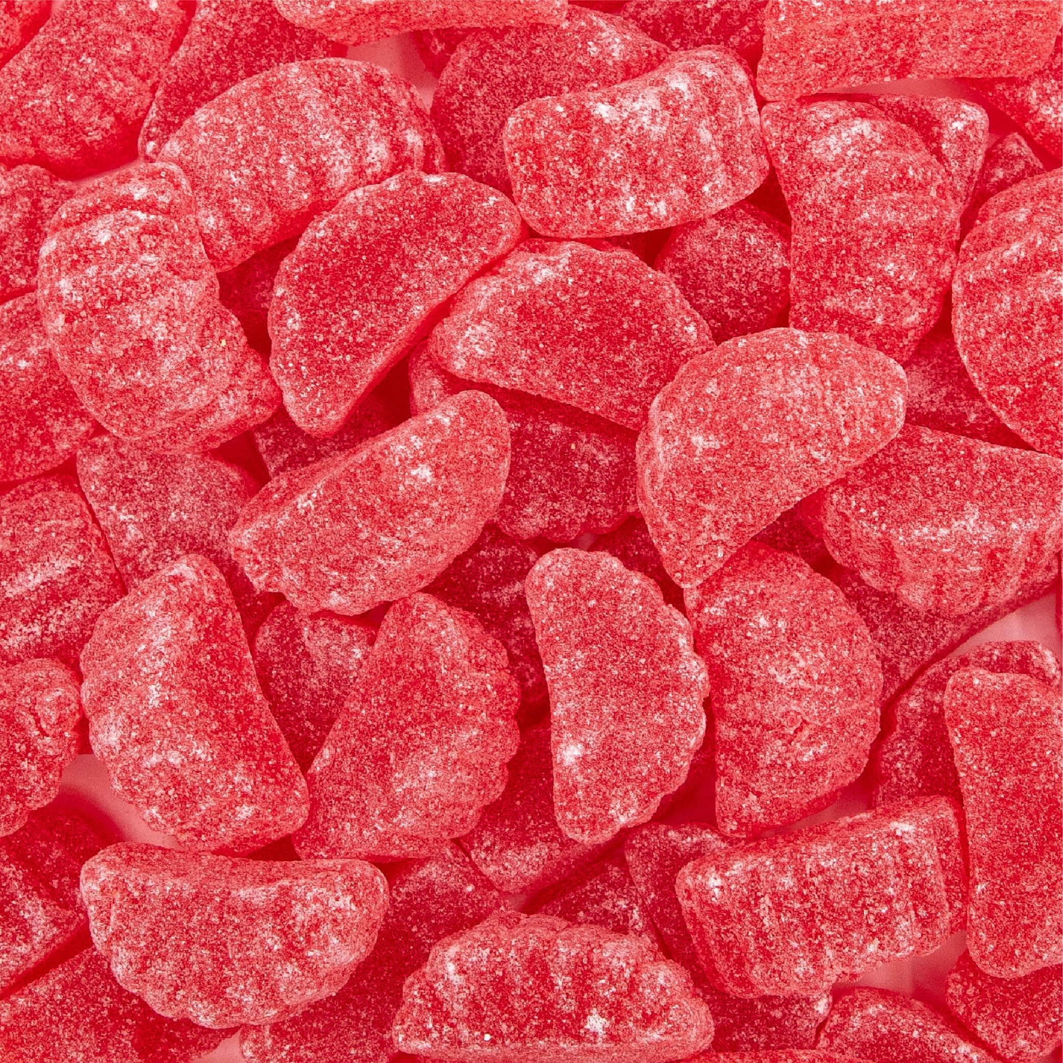 Cherry Slices Jelly Candy | 2 Pound Bag | Soft Sugar Dusted Fruit Slices with Classic Cherry Flavor | Fruit Jellies for Candy Buffets, Decoration, and Party Favors