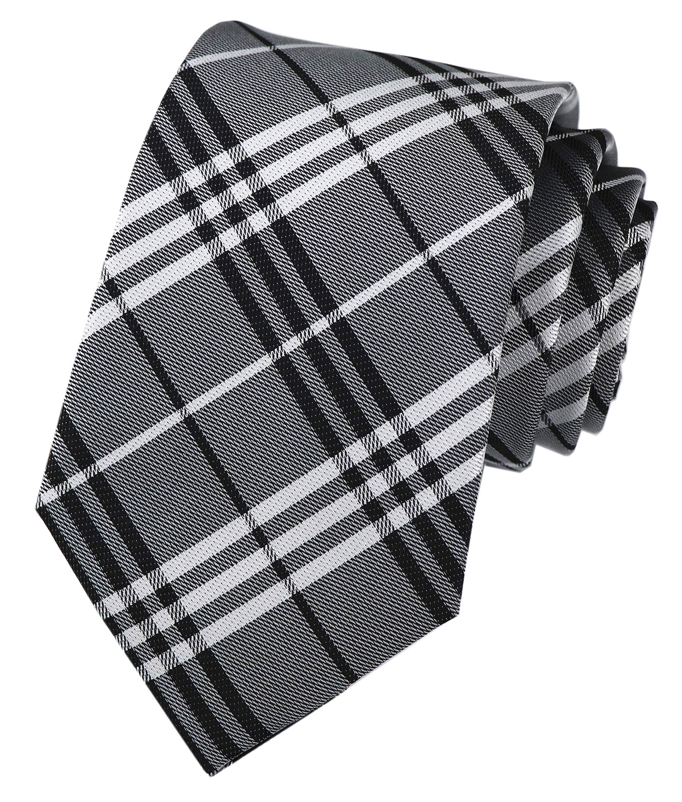 Men's Gingham Check Stripe Ties Pattern Business Formal Designer Neckties 3.15"