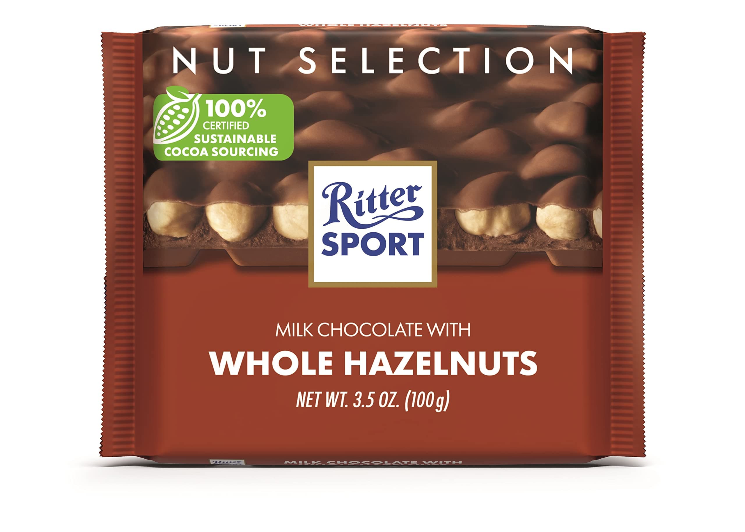 Bars Milk Chocolate With Whole Hazelnuts 3.5Oz. (Pack Of 10)